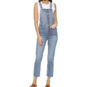 Madewell bayfront full button front Light Blue Denim Overalls